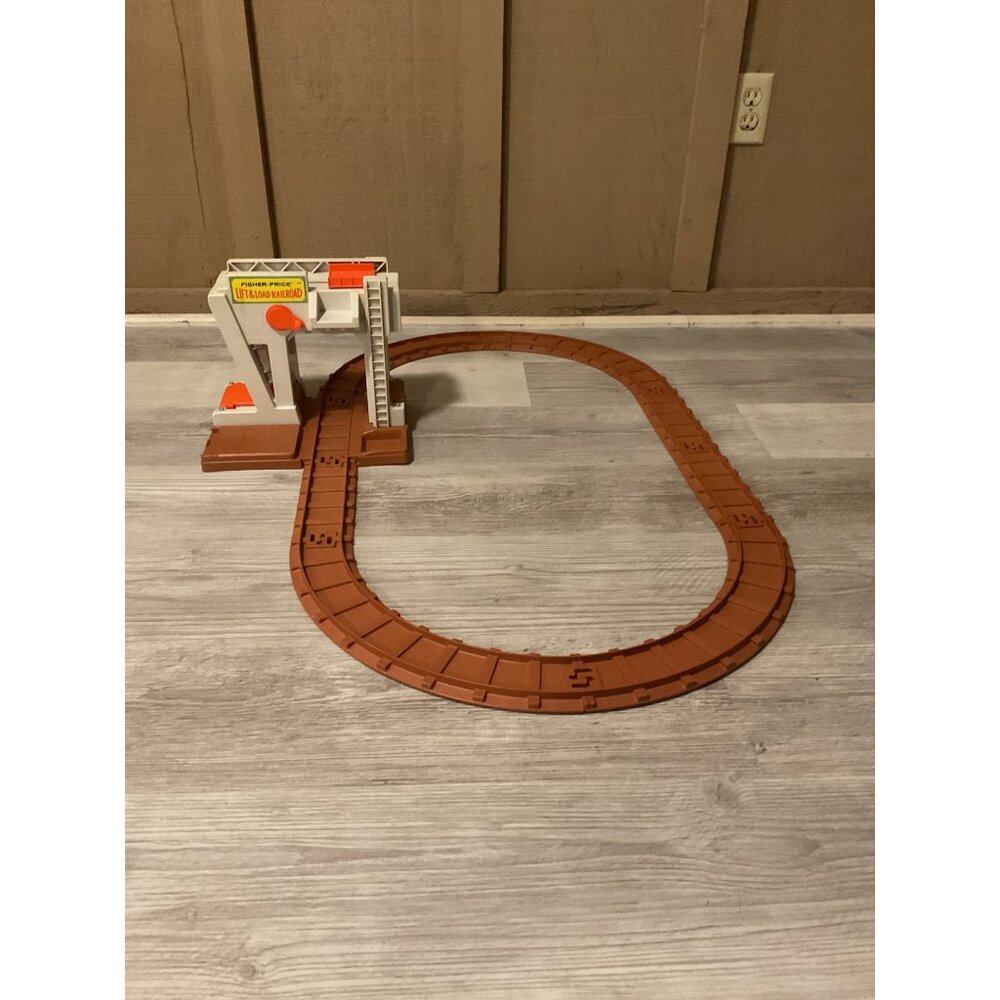 Vintage Fisher-Price Little People Lift & Load Railroad Track Set
